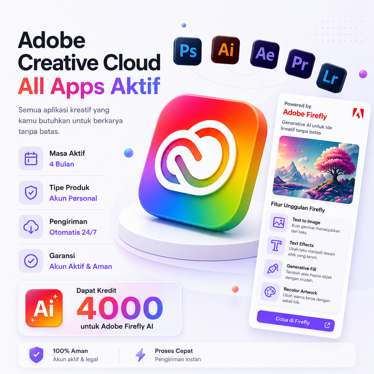 Adobe Creative Cloud Premium (4 Bulan)